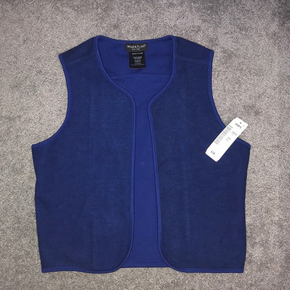 Two toned navy/blue vest. - Picture 1 of 4